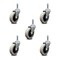 Service Caster 3 Inch Thermoplastic Wheel 1-3/8 Inch Grip Ring Stem Caster SCC, 5PK SCC-GR05S310-TPRS-716138-5 - alternate 1